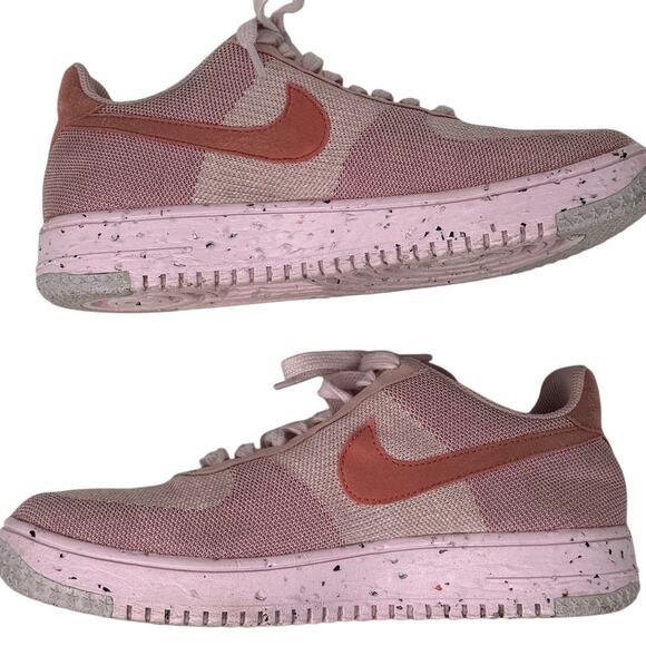 Nike Air Force 1 Crater Flyknit Pink Glaze Women’s 9 Sneakers DC7273-600 - Picture 4 of 9